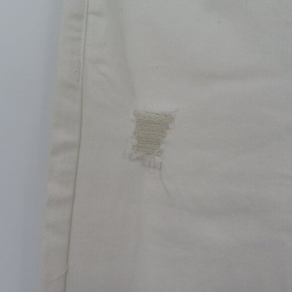 GUESS Womens 26 Pima Bling Pocket Distressed Solid White Denim Skinny Jeans NEW - Picture 4 of 16